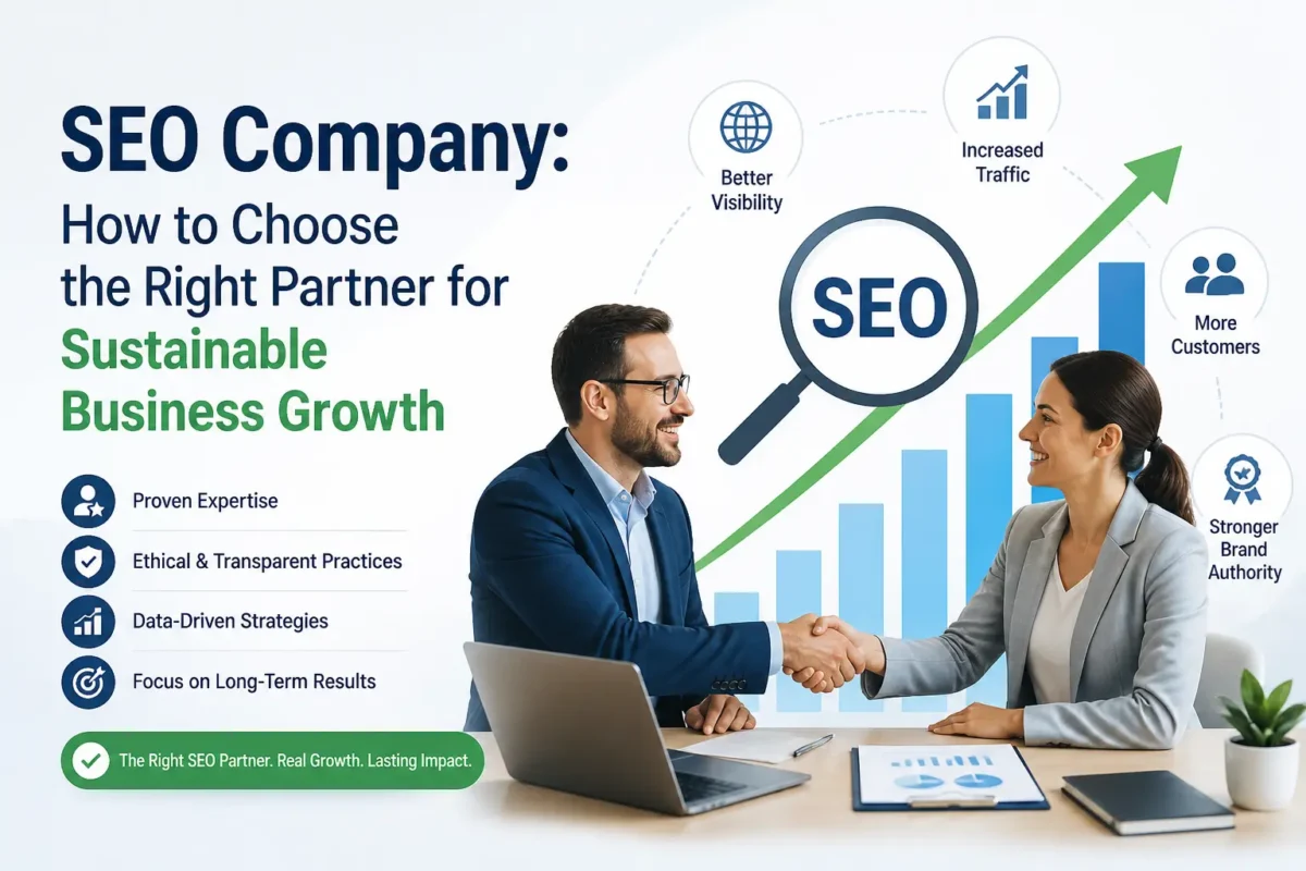 SEO company services and strategy concept